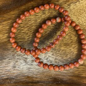 Red Jasper Bead Bracelet- Small Bead