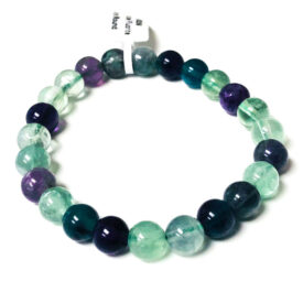 rainbow fluorite bead bracelet