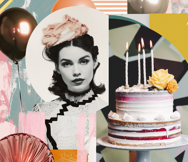 birthday+girl+with+cake collage of a woman with a birthday cake